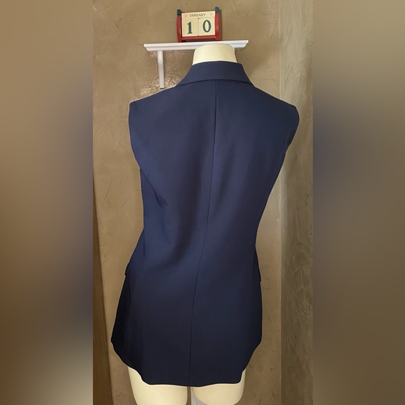 International Uniforms Vest Button Up Pockets Sleeveless Collared Lined S - Picture 3 of 9